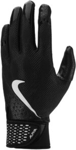 Nike Alpha Adult Black with White Swish Batting Gloves - Image 2