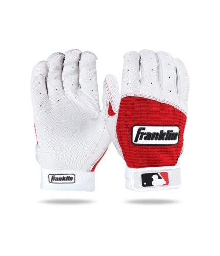 Franklin Red and White Batting Bloves